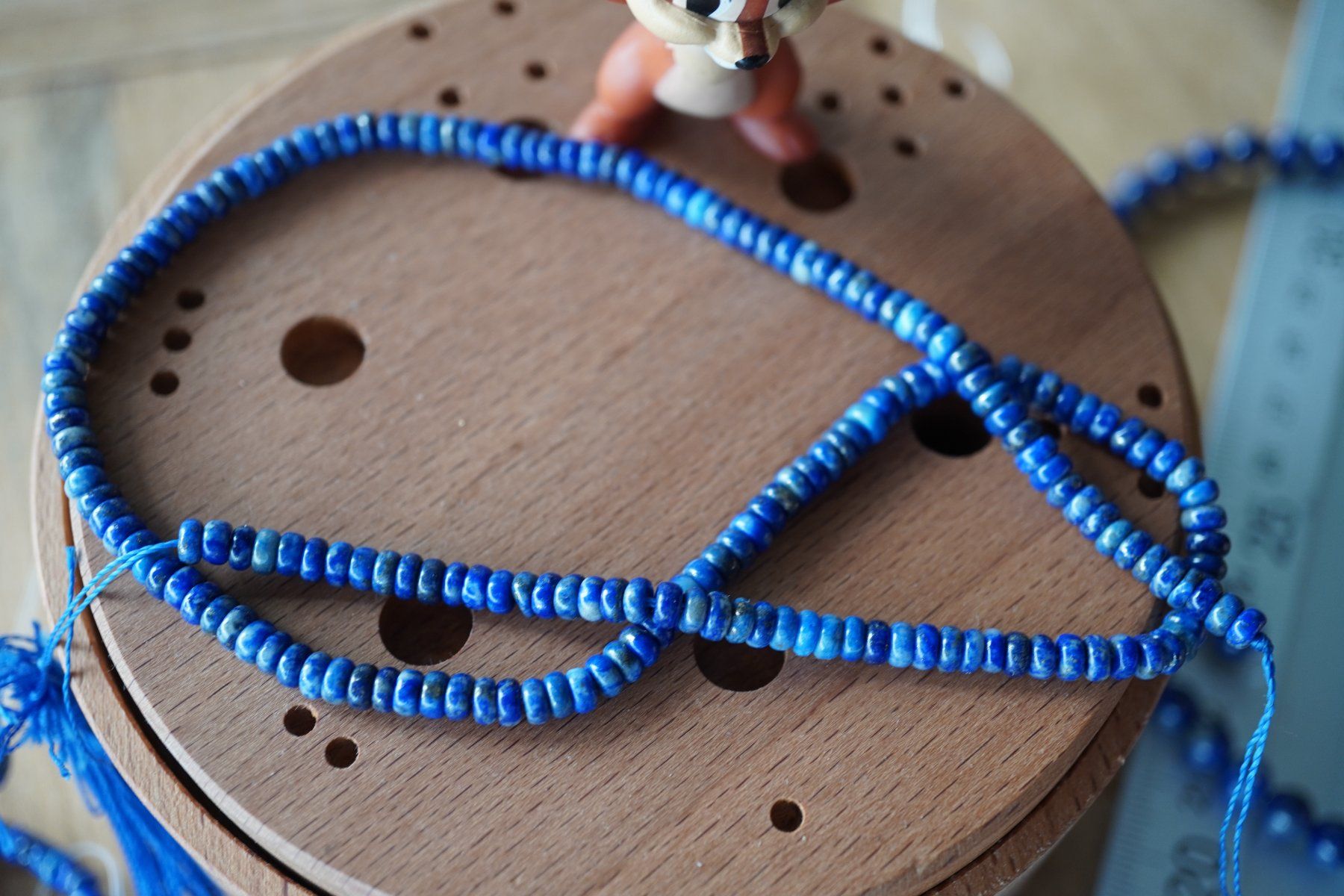 Minerali & Pietre curative: Lapis Lazuli  Donuts   4mm Strang   (Räumung!) – Nuovo e nell'imballaggio originale da Eschenbach SG venduto da topstone 2