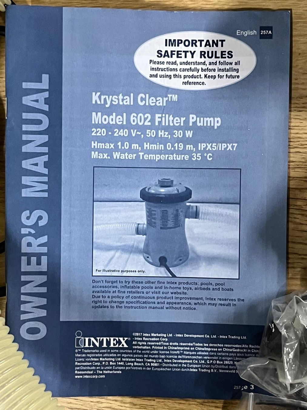 Intex Accessori per Piscine: Intex Krystal Clear Filterpumpe 602 – Usato da Malters venduto da Giambelli 1
