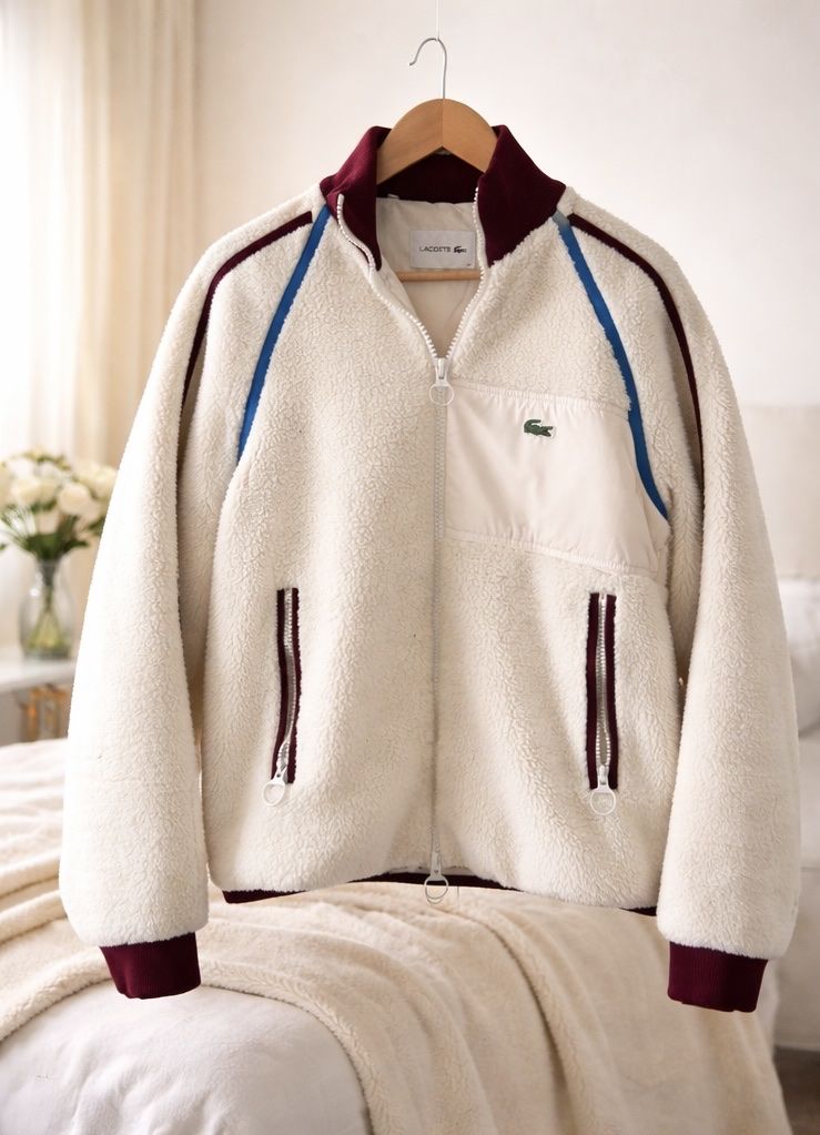 Lacoste Giacche: Lacoste Teddy-fleece Jacke – Usato da Wädenswil venduto da BebaGlow