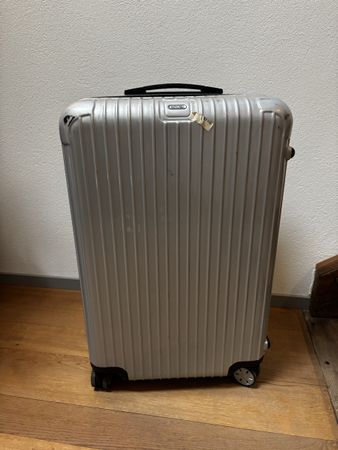 Rimowa L Suitcase Silver 4-Wheel Used Condition