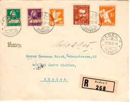 R - Brief Baden 1932 - Buntfrankatur