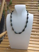 Bunt-Jaspis und Moosachat Kette