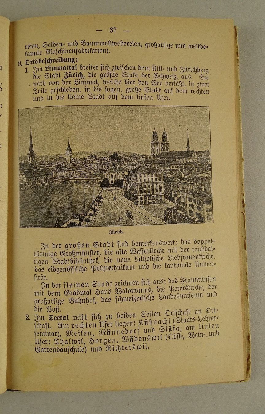 Libri: WASER: KLEINE SCHWEIZER GEOGRAPHIE, 1919 – Usato da Grüningen venduto da Kartensammler 4