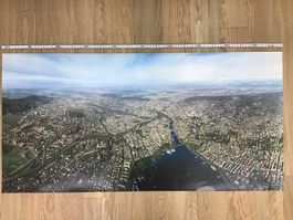 Poster Stadt Zürich Luftaufnahme grosse