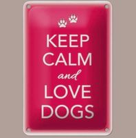 🔥 LOVE DOGS Hunde Blechschild 🎀 20x30cm OVP 🔥