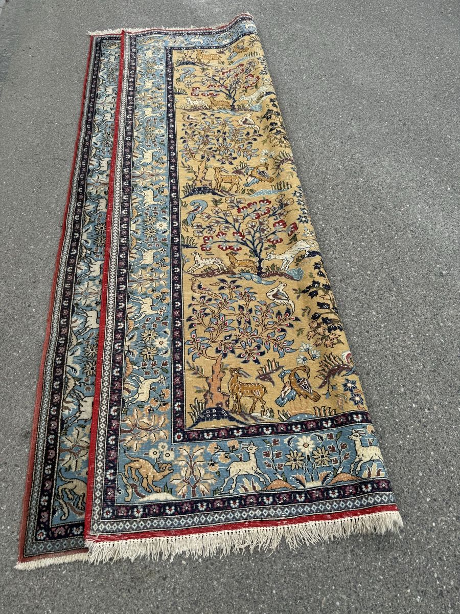 Tappeti: Perserteppich, Qom (Wolle &Seide )263x170 cm, – Usato da Büron venduto da Filadefia-888 8