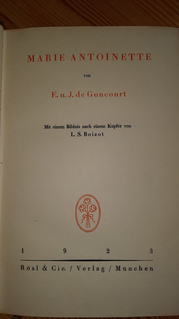 Libri: MARIE ANTOINETTE.  E. u.J. de Goncourt – Usato da zürich venduto da gabab 3