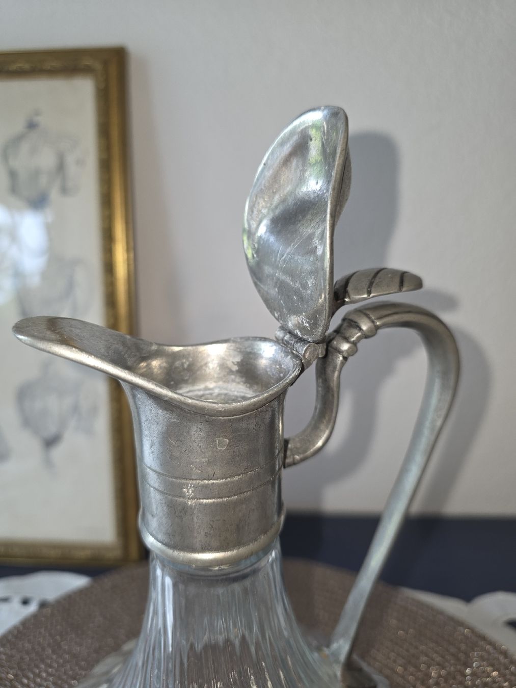 Caraffe: Karaffe Glas Zinn Deckel Gebraucht 1.7 l – Usato da Aegerten venduto da Jos_zem 1
