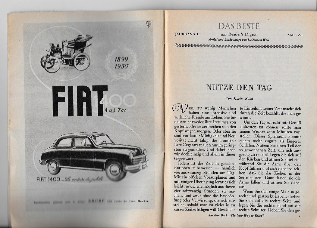 Riviste & Magazine: Das Beste - Ausgabe von 1950 – Usato da Altstätten SG venduto da alpalfa 1