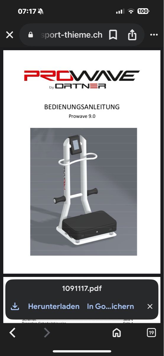 Hometrainer: Prowave 9.00 Silber Profie Vibroplatte – Nuovo (secondo la descrizione) da Seewen SO venduto da Muggi3 4