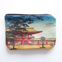 Kleine Tasche Necessaire mit Reißverschluss - Japan - Tempel