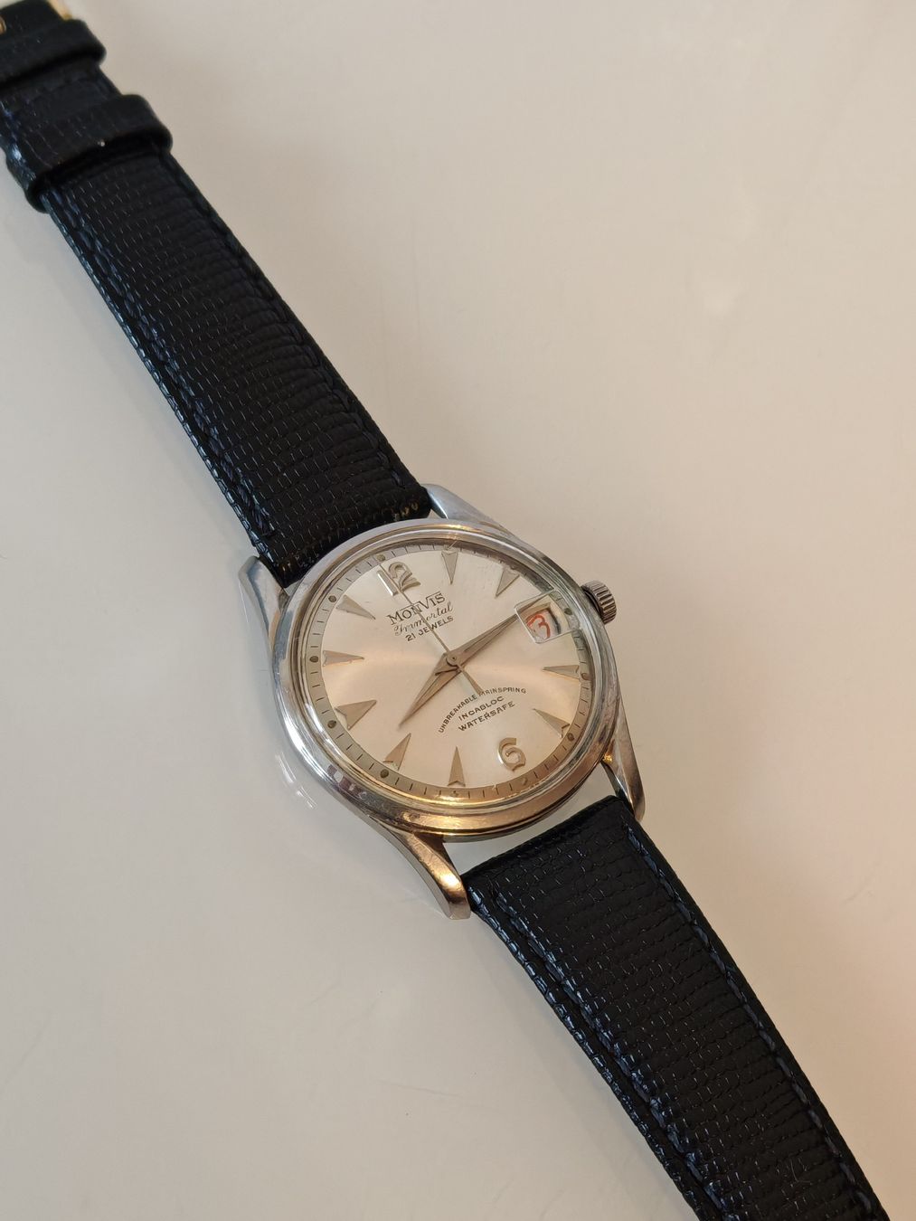 Orologi: Monvis Swiss Made Antichoc Automatic Vintage ca.1950er – Usato da Lenzburg venduto da rao_n5pj 5