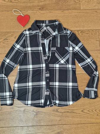 Bluse Chicoree kariert schwarz weiss Grösse S neuwertig