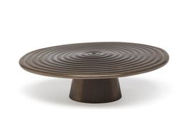 Dutchdeluxes Tortenständer Servierplatte 32cm platin matt