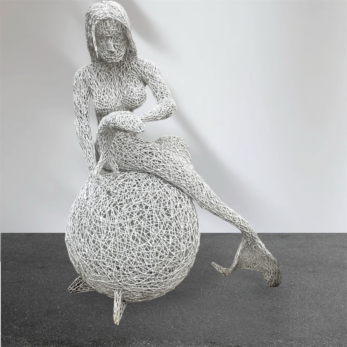 Sculture & Statue: Drahtkugel Meerjungfrau – Usato da Widnau venduto da bla_7xlm 2