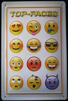 Blechschild 3D-EMOJIS SMILEYS TOP FACES