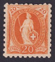 66B Stehende Helvetia ungebraucht *, Kat: 1500.-