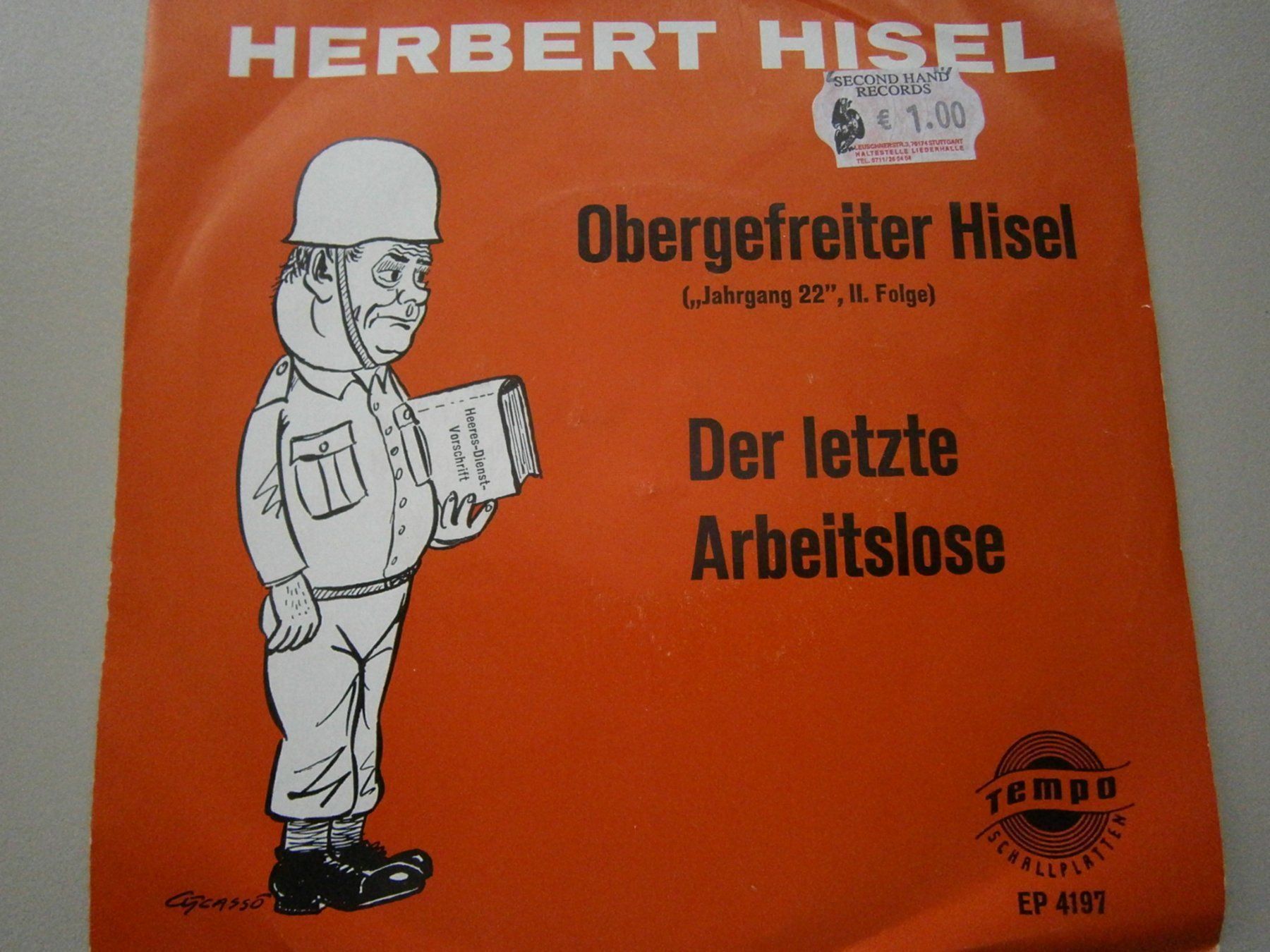 Dischi in vinile: Vinyl-Single Herbert Hisel - Obergefreiter Hisel – Usato da Langenthal venduto da Modo39