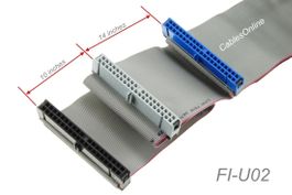 40-Pin 80-adriges IDE UDMA Kabel 24" FI-U02