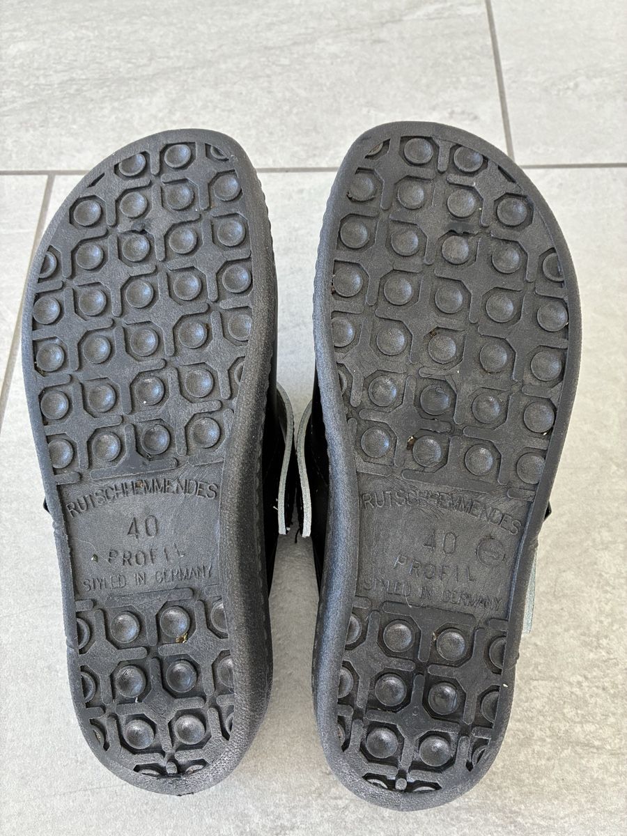 Chaussures femmes: Abeba Leder Pantolette schwarz  – Neuf (Voir description) à Siebnen par rapunzel17 2