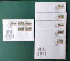 6 FDC  Liechtenstein Dorfansichten 2000 FDC Satz und 1zeln