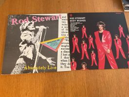 2x Rod Stewart Vinyl Platten AbsolutelyLive, Body Wishes