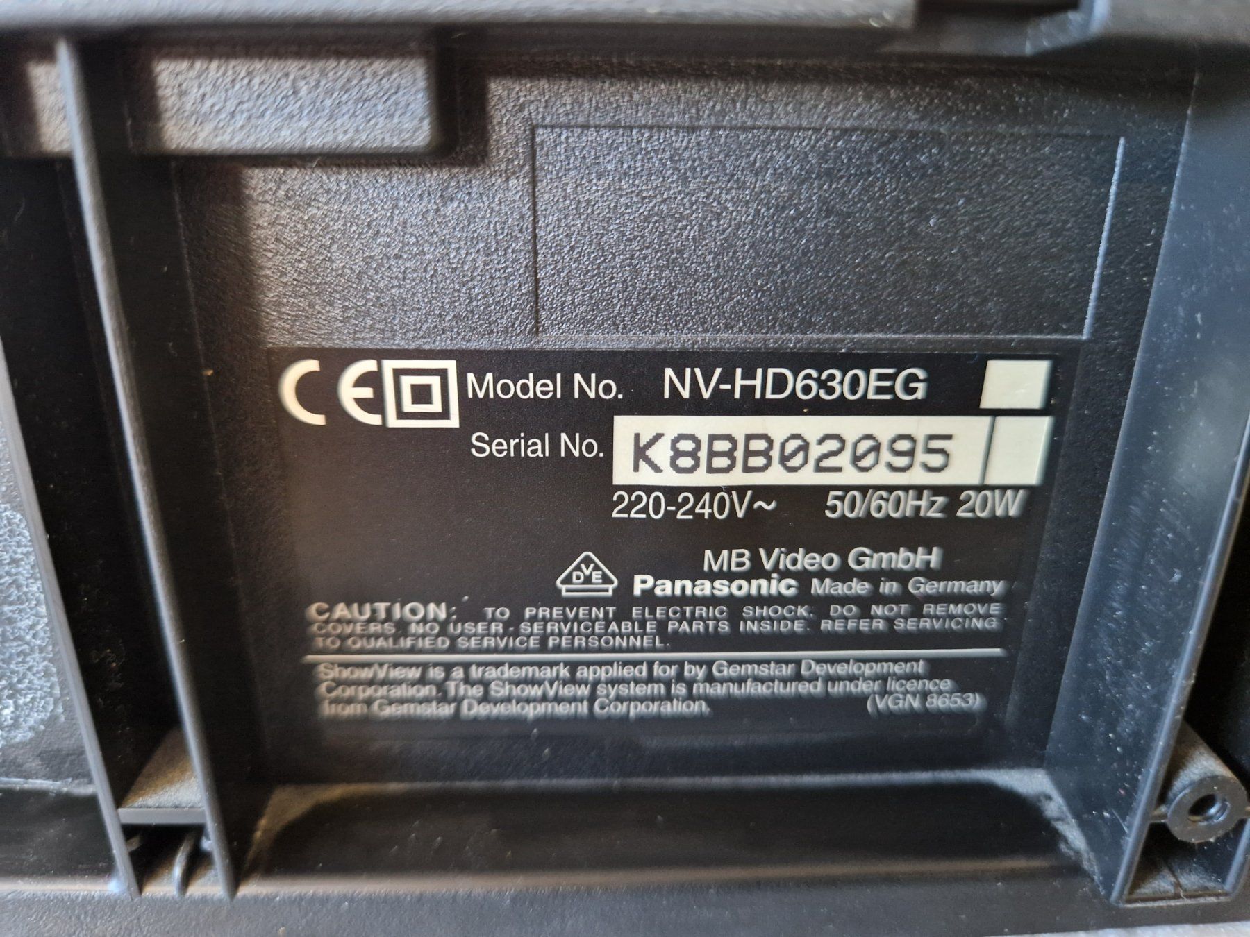 Panasonic Registratori: Panasonic NV-HD630 VHS Videorecorder – Usato da Wädenswil venduto da tome70 5
