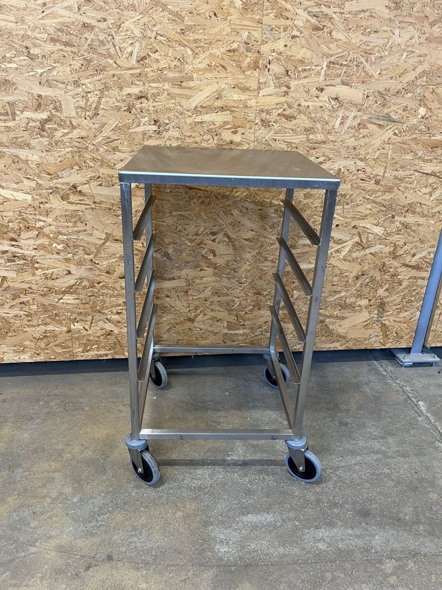 Cucine complete: Robuster Chromstahl Wagen 102 cm hoch – Usato da Dittingen venduto da Cervolino77