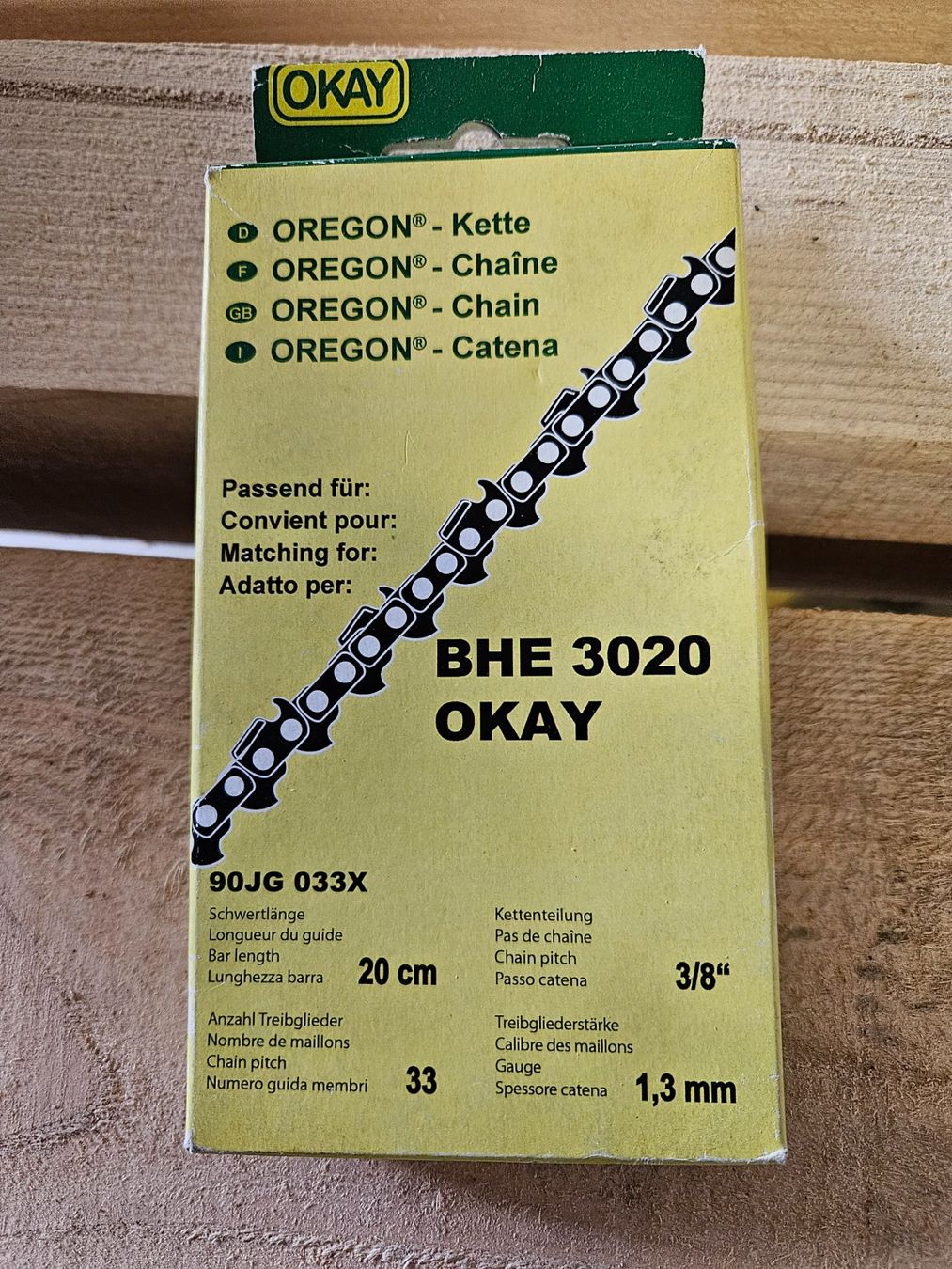 Oregon Seghe: Oregon Kette 33 TG, 20 cm – Nuovo e nell'imballaggio originale da Schüpfen venduto da SANNYLI31