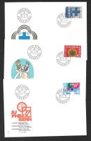 3 FDC 586-588 Serie Einzelmarken ET 27.1.1977
