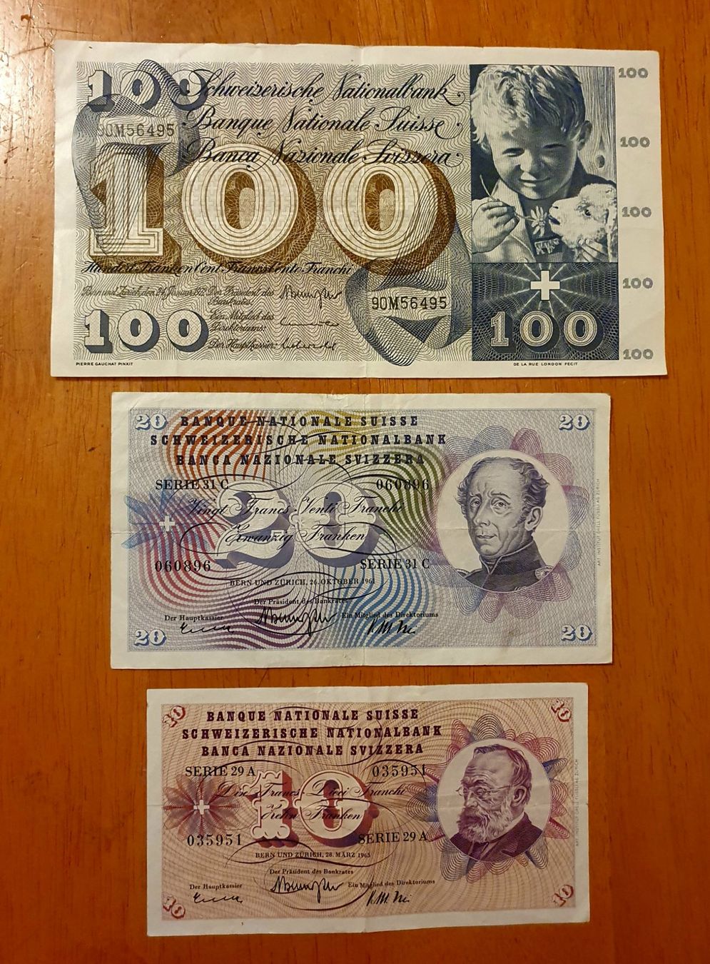 Banknoten: Banconote/banknote Svizzera 1972 – Gebraucht aus Pregassona von eld_st6b