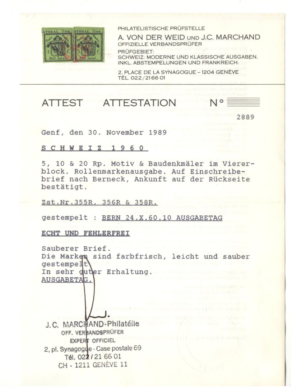 Alle Briefmarken: Rollenmarken – Gebraucht aus Echichens von Topfila 1