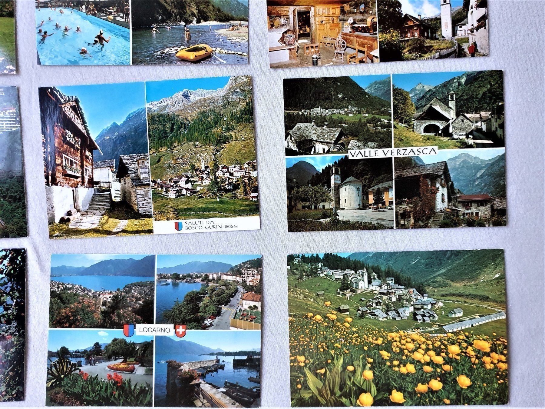 Cartoline postali: (168)  18 Postkarten vom Kanton Tessin – Usato da Schwarzhäusern venduto da Inot3 6