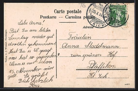 Cartoline postali: Fischingen, Hotel und Pension Schuld, Ki – Usato da Berlin venduto da bartko-reher 1