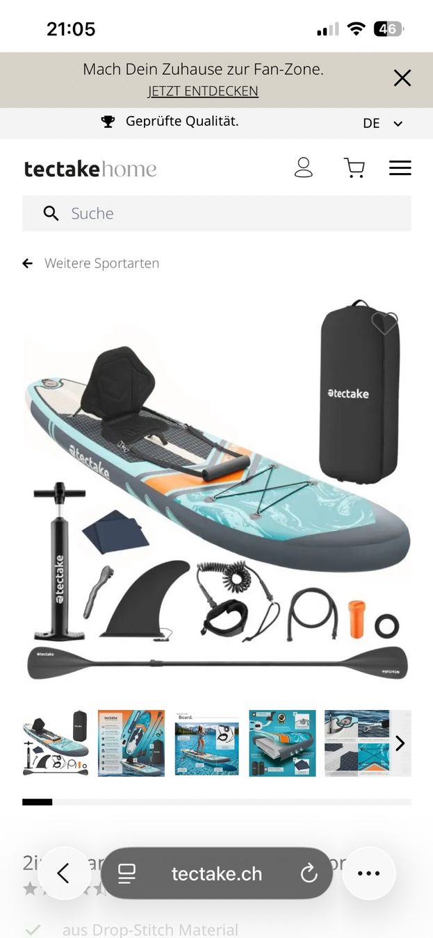 Tavole da surf e di nuoto: 2-in-1 Inflatable Stand-Up Paddle Board – Usato da Zürich venduto da sal_9gld