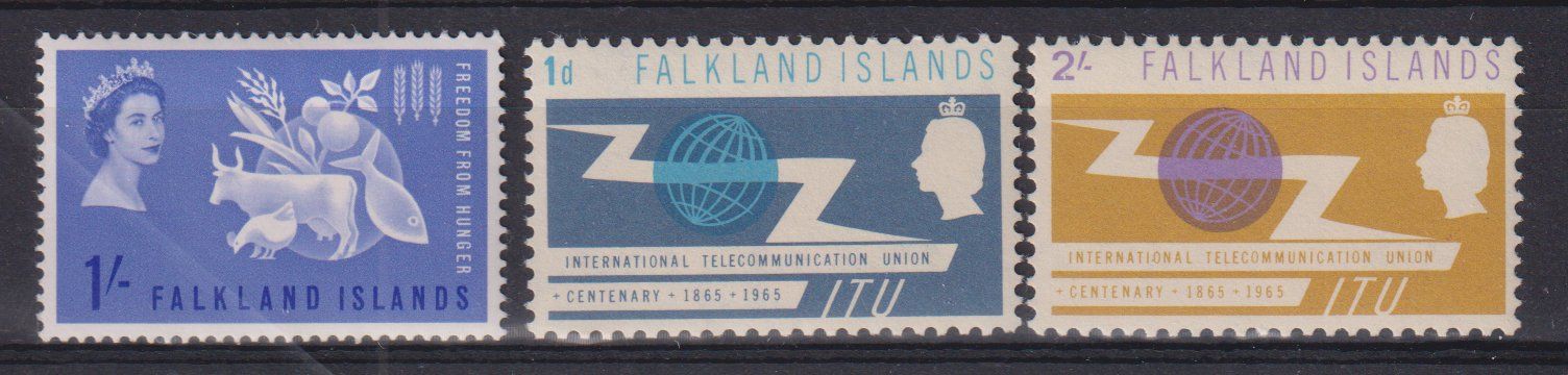 Tutti i francobolli: Falkland 1963+1965: 3 Werte ** – Nuovo (secondo la descrizione) da Eschlikon TG venduto da PhilCon