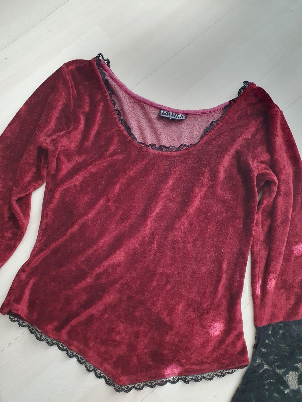 Camicette: Gothic Samtbluse Gr S "BARES" – Usato da Münsingen venduto da BlackTears-3 1