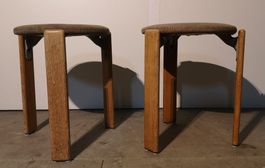 Paar Hocker, Bruno Rey für Dietiker, Schweizer Design