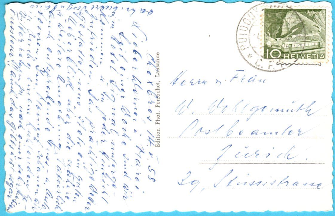 Cartoline postali: Lavaux Genfersee Route de la Corniche 1958 – Usato da Zürich venduto da Sion2006 1