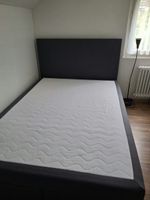 Boxspringbett dunkelgrau mit Matratze