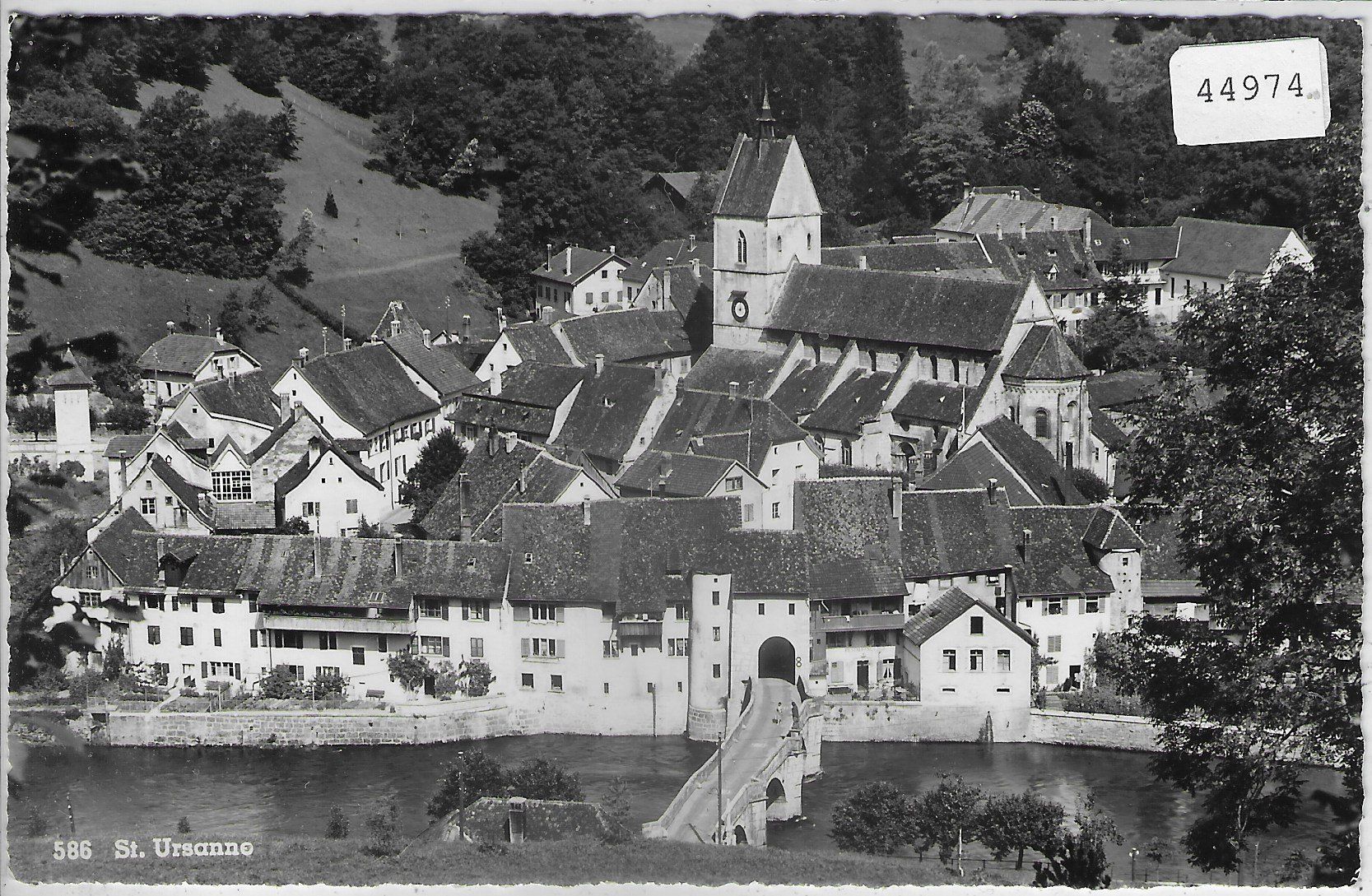 Cartoline postali: St. Ursanne - Vue generale – Usato da Ettingen venduto da Kartenplanet