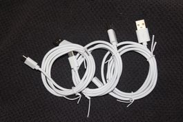 3 x  USB-C Ladekabel Datenkabel für Apple iPhone 15
