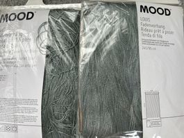 Fadenvorhang Louis von Mood / 2 Stück / 245-95 graugrün