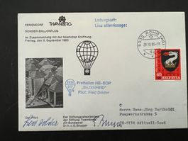 Ballon Post 1980 Rohr signiert Twannberg    (G1218)
