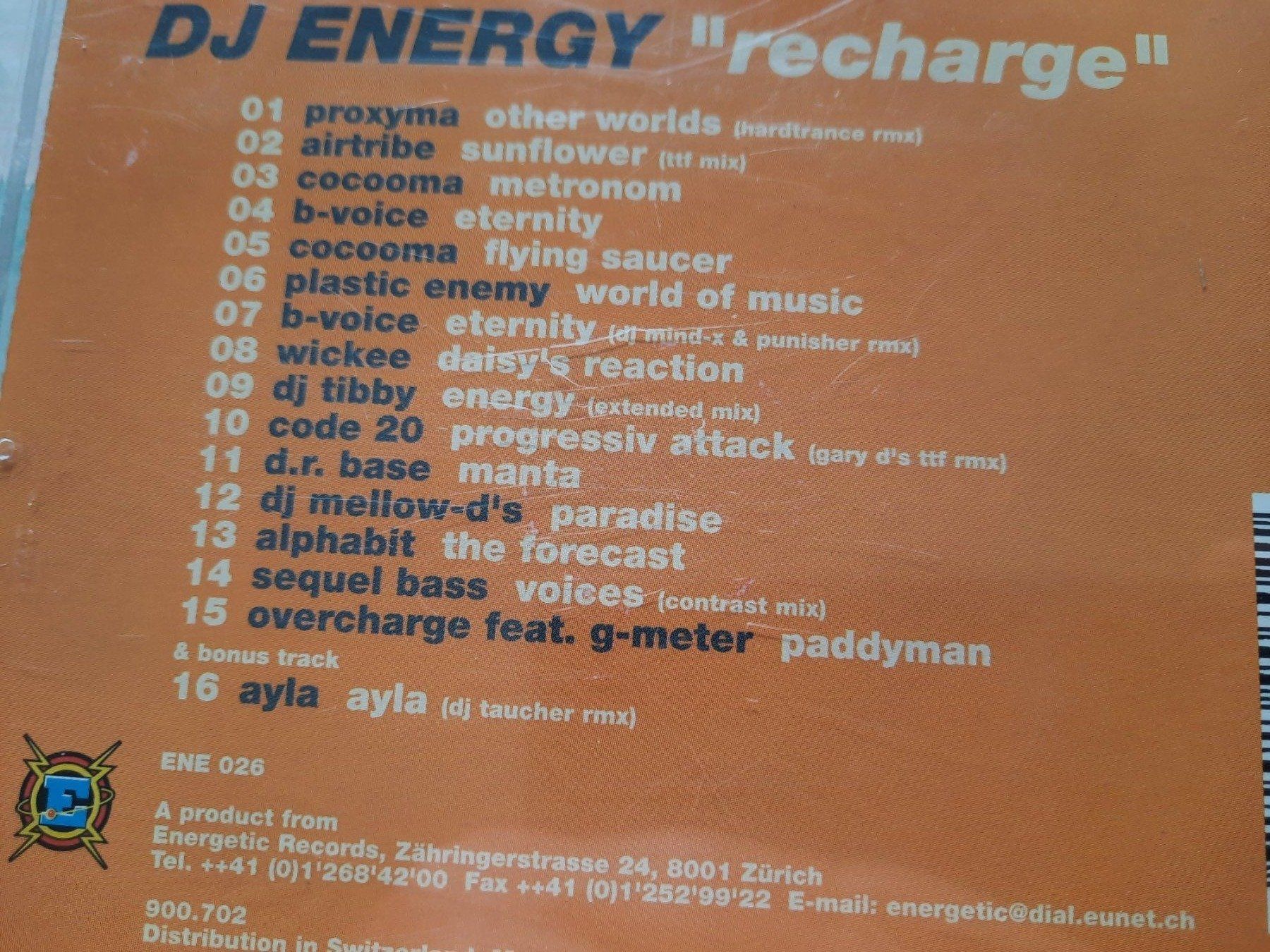 CD: Cd Dj Energy - Recharge – Usato da Pully venduto da bro_n52j 2