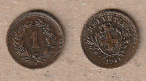 Toutes les monnaies: 1 Rappen 1941 – D'occasion à Allschwil par Coinfreak