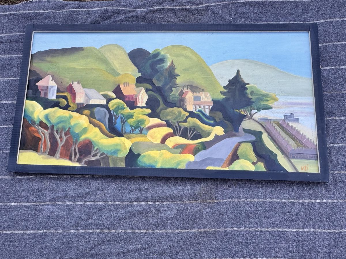 Dipinti: Expressionistisches Panorama-Gemälde (1976 fli – Usato da Küttigen venduto da Melisch1000