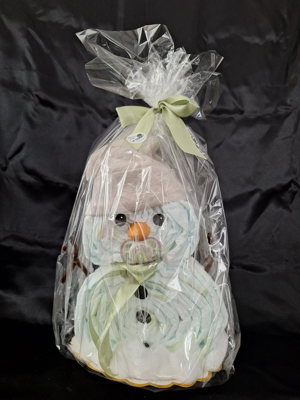 Secchi per pannolini & Pannolini: Windeltorte Schneemann Baby Geschenk Grau / Mint – Nuovo (secondo la descrizione) da Bassersdorf venduto da ReCapsuleDesign