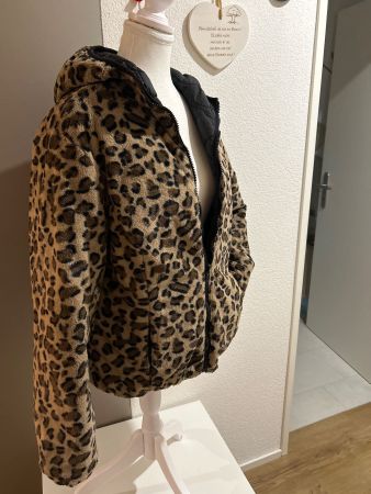 Kapuzenjacke  schwarz beidseitig tragbar BLUE FLAME
