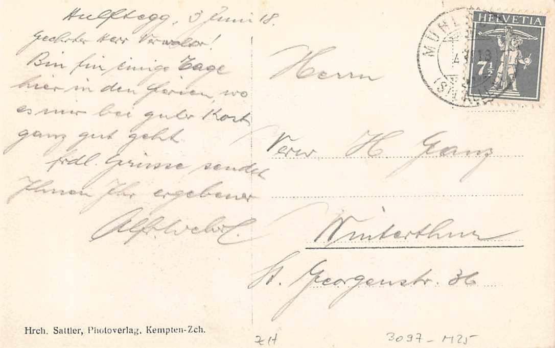 Cartes postales: GRUSS aus SENNHOF SG 1918 – D'occasion à Winterthur par SchatzchischtliWinti 1